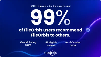 99% of FileOrbis users recommend FileOrbis to others.